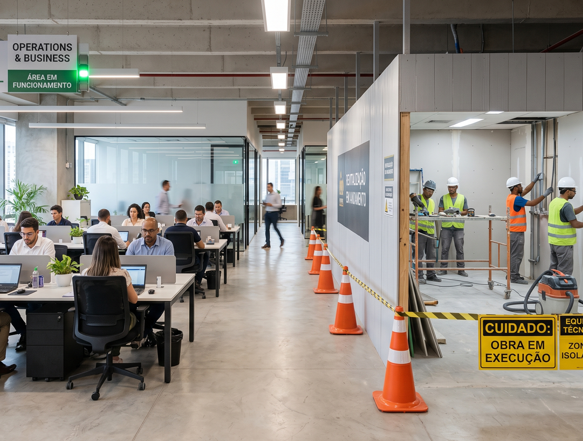 Como planejar uma reforma comercial sem interromper completamente as operações da empresa